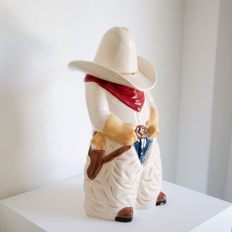Cow boy cookie jar
