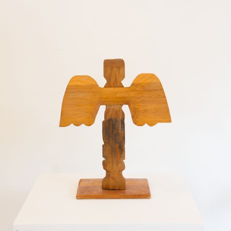 Hand carved totem pole