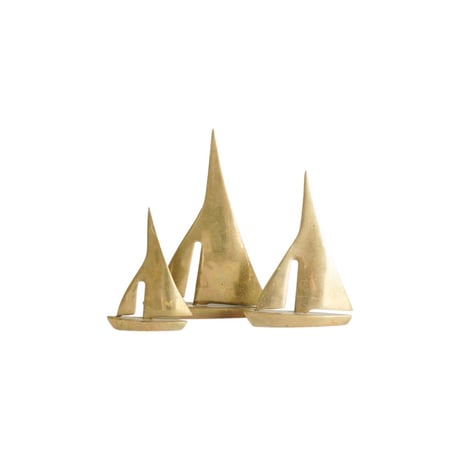 真鍮製 船舶スクリュー 3枚羽 直径約41cm マリンインテリア オブジェ Brass Sailboat Object 3set | pacificacollective
