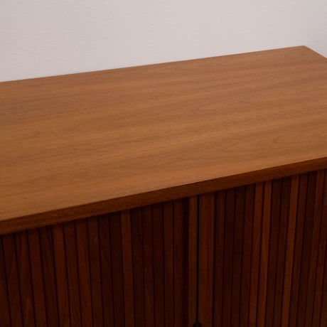 Glen of California Design by Milo Baughman Walnut Tambour Cabinet