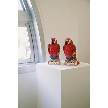 Ceramic parrot flower vase