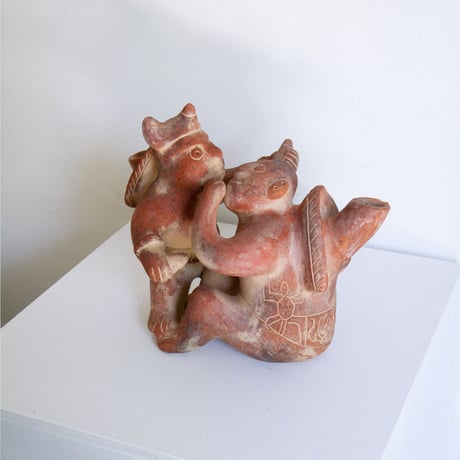 Ceramic tribal art sculpture