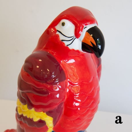 Ceramic parrot flower vase