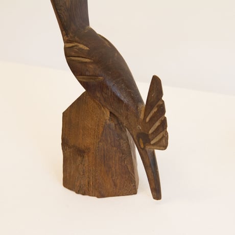 Wooden bird sculpture