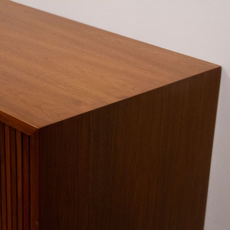 Glen of California Design by Milo Baughman Walnut Tambour Cabinet