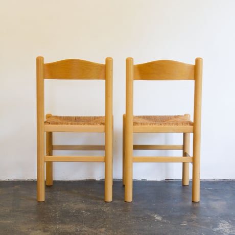 1980s Loewen stein Side Chair Set (paper cord)