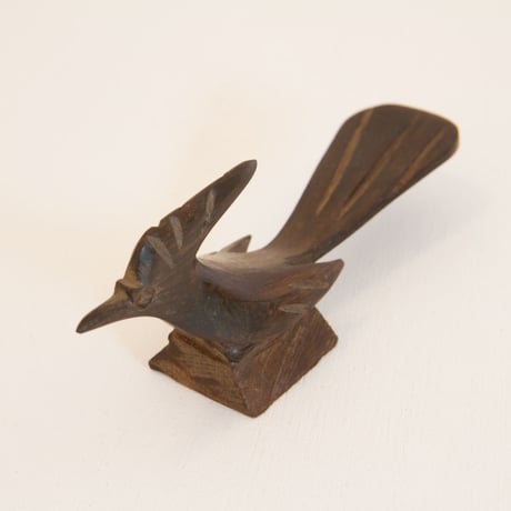 Wooden bird sculpture