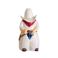 Cow boy cookie jar