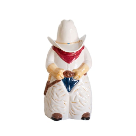Cow boy cookie jar