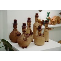 Vintage musician pottery vase set