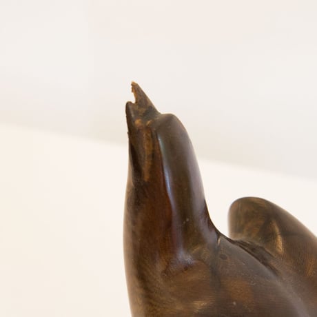 Wooden bird sculpture