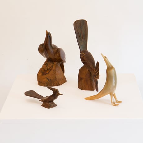 Wooden bird sculpture