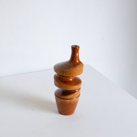 Wood carving vase