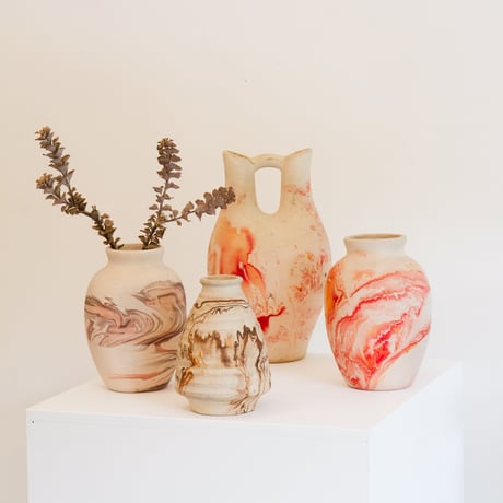 Nemadji pottery flower vase