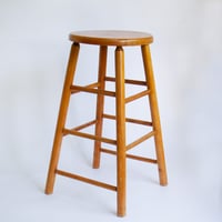 Wooden high stool