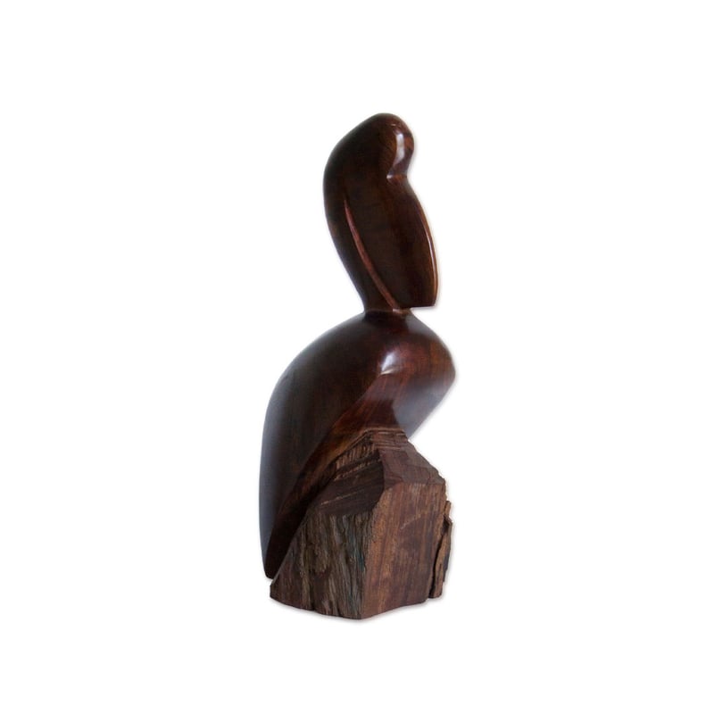 Wooden bird sculpture | pacificacollectivesSTORE