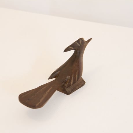 Wooden bird sculpture