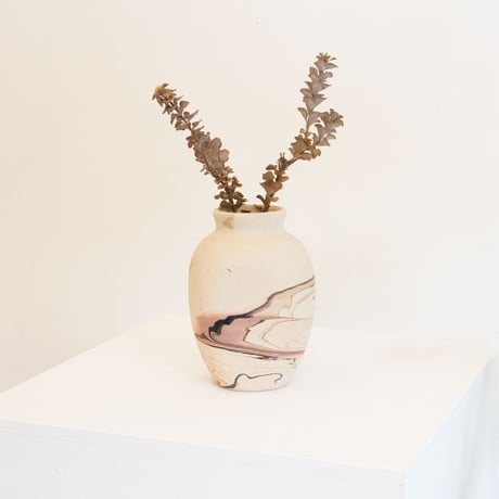 Nemadji pottery flower vase