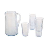 Vintage Pitcher & 5 Glasses set