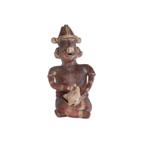 Ceramic tribal art sculpture