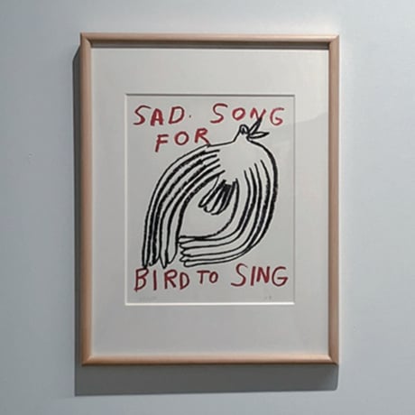 Nathaniel Russell "SAD SONG FOR BIRD TO SING" Silkscreen Print