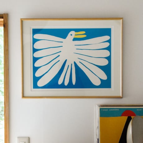 Nathaniel Russell  "White Bird" Silkscreen (Framed)
