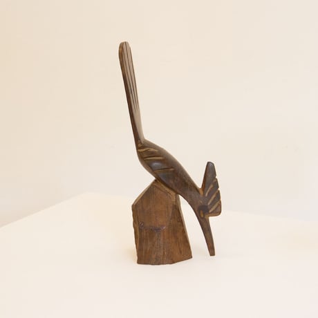 Wooden bird sculpture