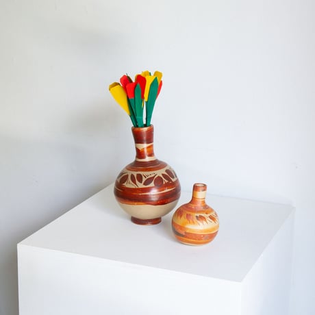 Mexican pottery flower vase