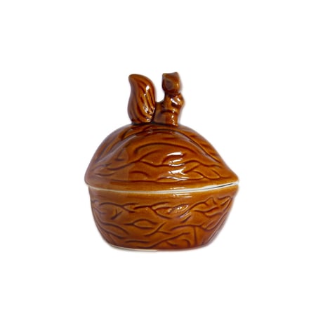 Squirrel and Walnut Canister