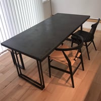 モールテックス ダイニングテーブル ASHGRAY"38" 脚TYPE:B脚 アイアンブラック  W1800 D900 H720