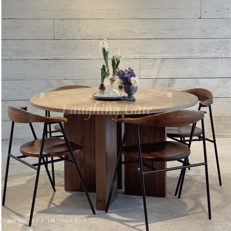 ダイニングテーブルASHGRAY ”ROUND” J脚/サイズ:1100~1200 ダイニングテーブルASHGRAY ”ROUND” J脚/サイズ:1100~1200