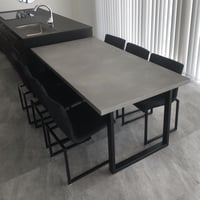 モールテックス ダイニングテーブル ASHGRAY”38"　脚TYPE:A脚　アイアンブラック  W1800 D900 H720