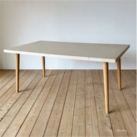 【らいおん】ラフィンゲートモールテックス　ダイニングテーブル ライトグレー モールテックス✖ナチュラル | Laughing Gate（ラフィンゲート）