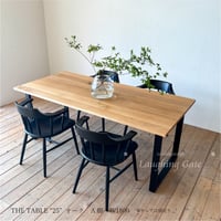木製/オーク材・ウォールナット材　ダイニングテーブル THE TABLE"25" 脚TYPE:A アイアンブラック【全サイズW1350/W1500/W1650/W1800】