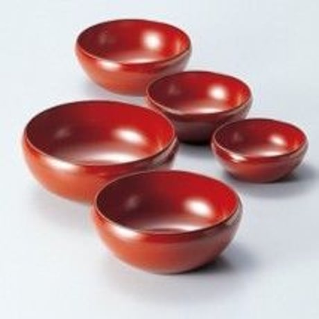 五つ組鉢（根来）