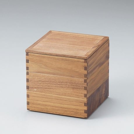 ウォールナット50三段重（内黒）