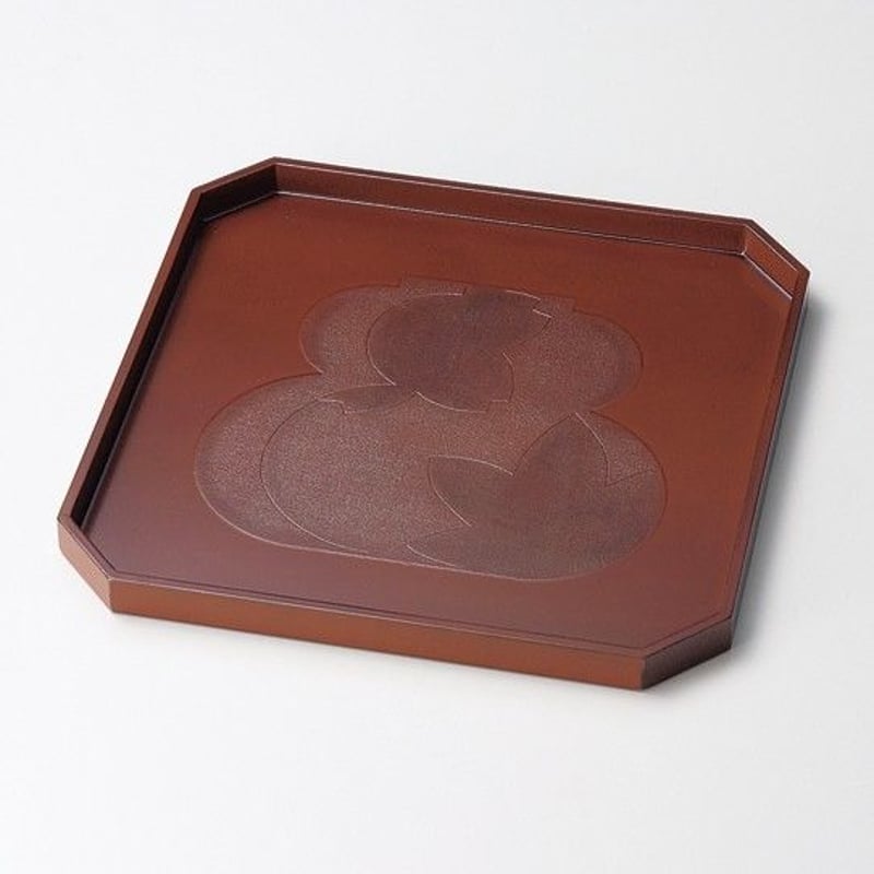 瓢春秋布張 11.5隅切膳（根来） | 【公式】うるしギャラリー久右衛門