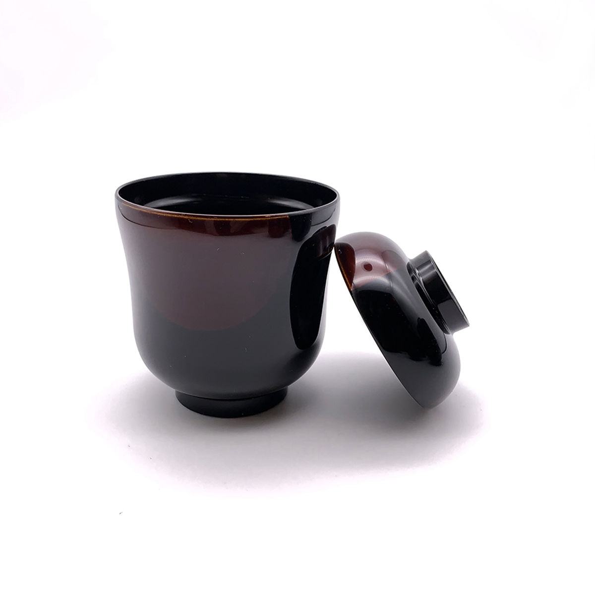 日月白檀 小吸物椀（溜） | 【公式】うるしギャラリー久右衛門