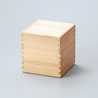 白木塗タモ50三段重（内朱）