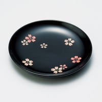 桜ちらし 銘々皿（黒）5枚セット