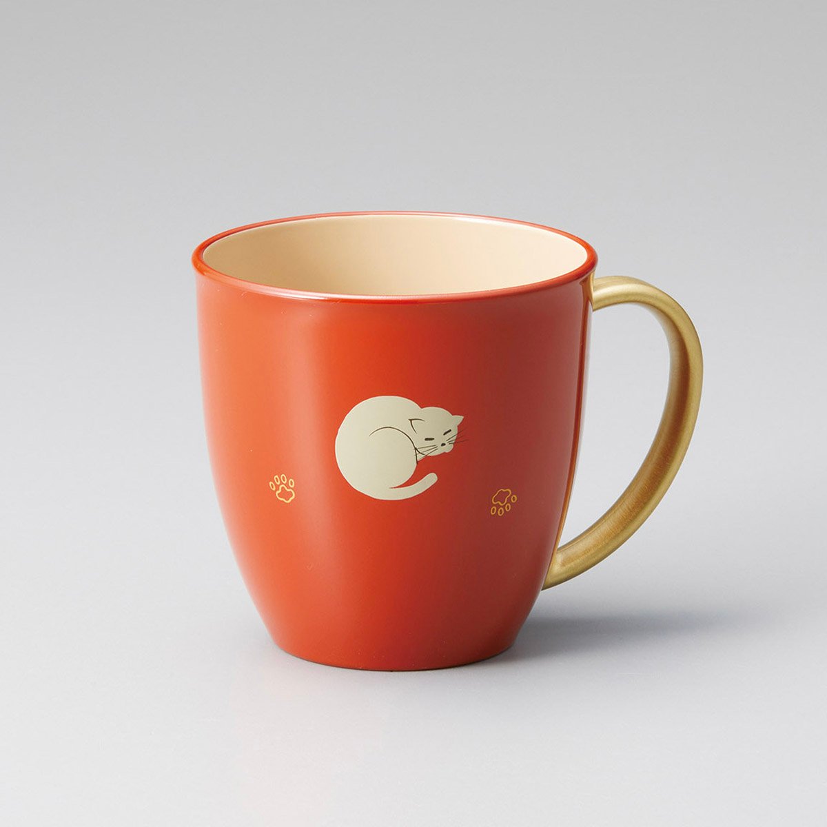 ねこ持ち手金 マグカップ | 【公式】うるしギャラリー久右衛門