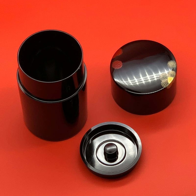 浄法寺塗　うるみ工房　漆器の茶筒1、急須台１、おしぼり入れ５、茶托５のセット 浄法寺塗 うるみ工房 漆器の茶筒1、急須台1、おしぼり入れ5