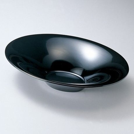 すべてのアクアリウムの種類】 ? 【越前漆器】波に鶴 丸型花器 黒（花台