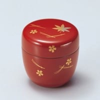 吹き寄せ 中棗（朱）