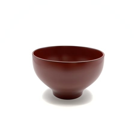 やまと塗りほてい汁椀（溜・古代朱）