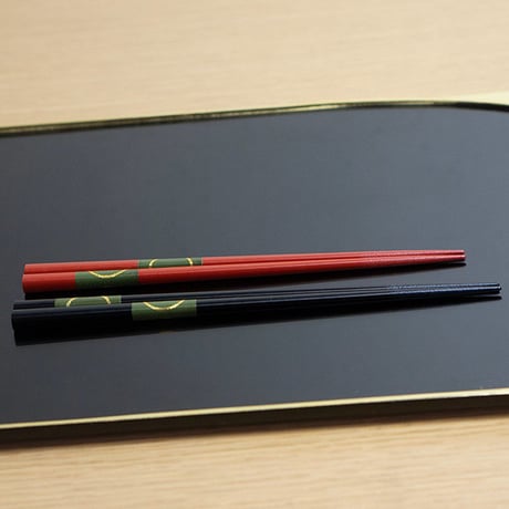 市松金輪夫婦箸