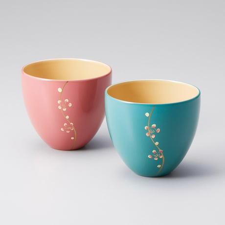 リビングモチーフ 越前漆器 凛 ブラック高脚椀フリーカップ2個
