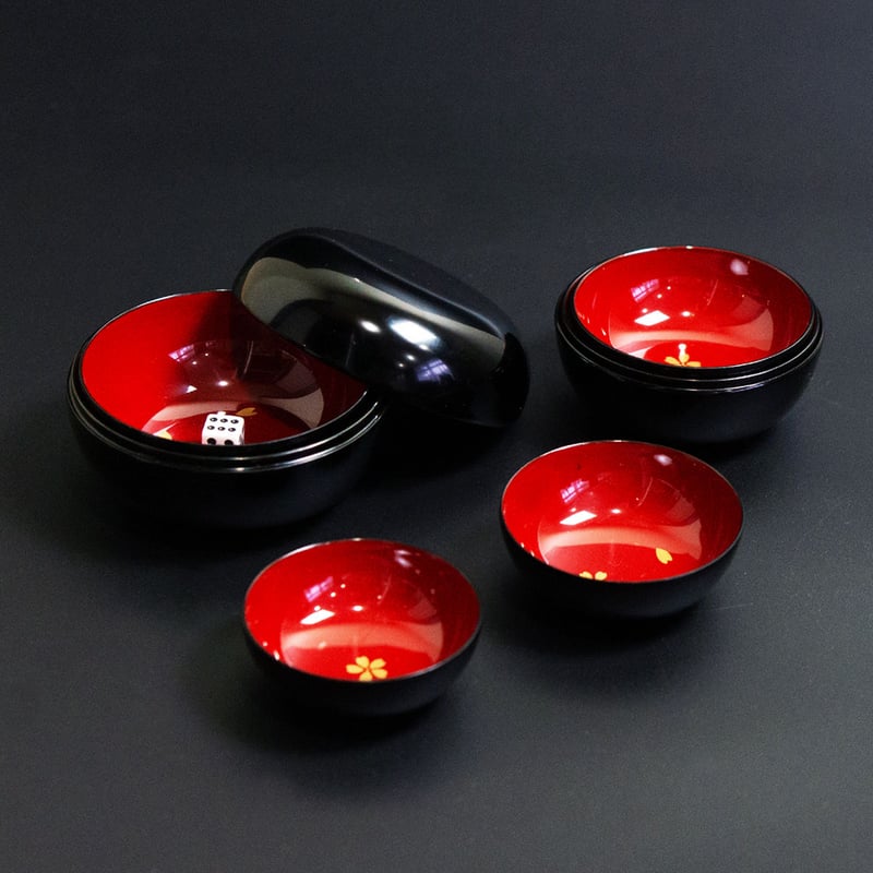 桜蒔絵 宴遊盃 セット | 【公式】うるしギャラリー久右衛門