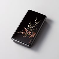 沈金紅白梅　硯箱