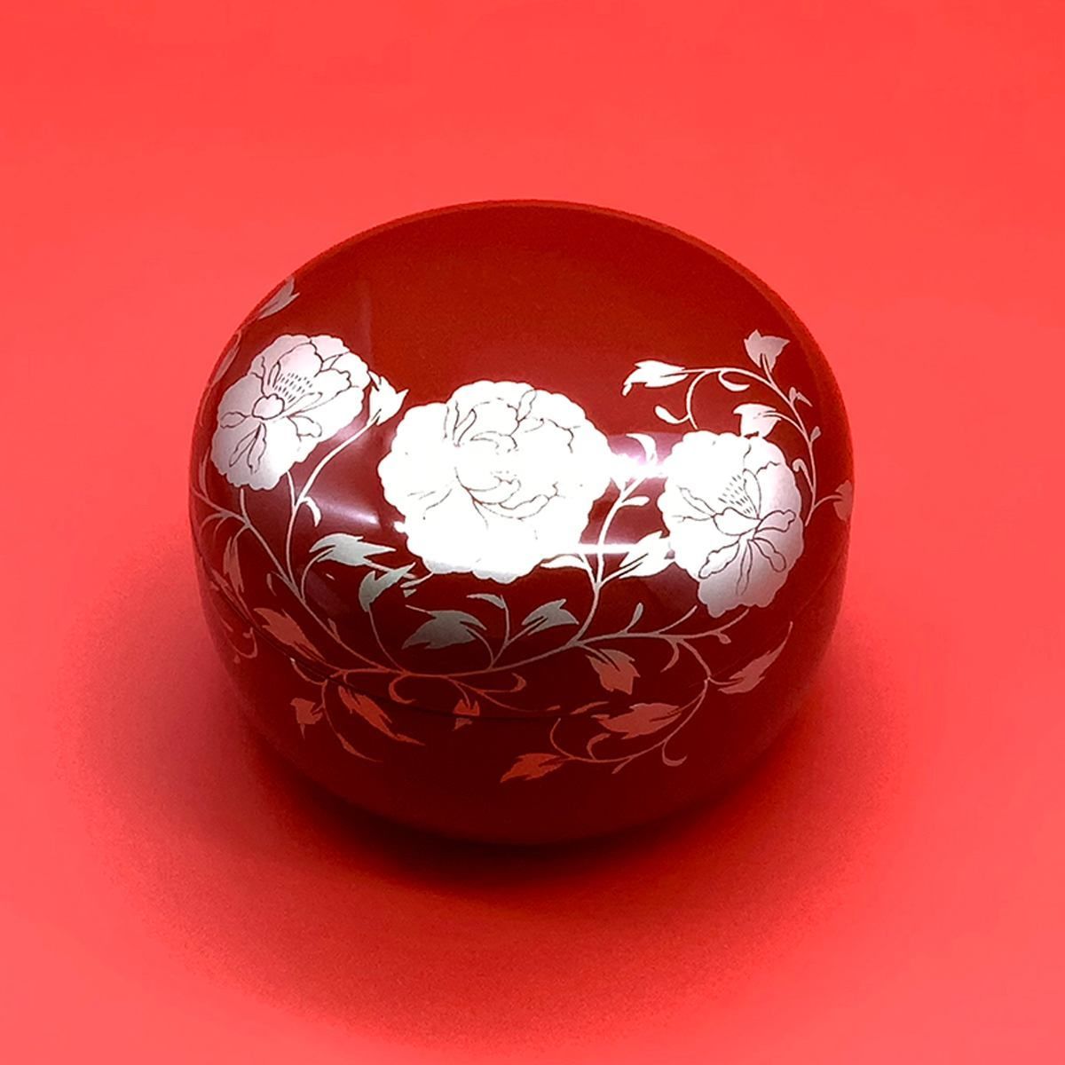 華唐草ボンボニエール（朱） | 【公式】うるしギャラリー久右衛門